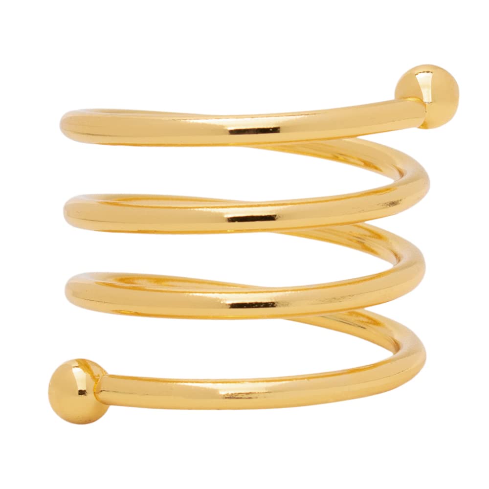 Mimo Style Anel de Guardanapo Espiral França Dourado, Perfeito para Todas as Ocasiões, Feito de Aço Carbono Cromado. Sofisticado, Moderno e Elegante. Para sua Mesa de Jantar, Surpreenda Sua Visita