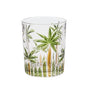 Wolff, Palm Tree, 27773, Conjunto de Copos Baixos de Cristal 6 Peças, Multicor (Palmeira Verde Pintura à Mão), 340 ml