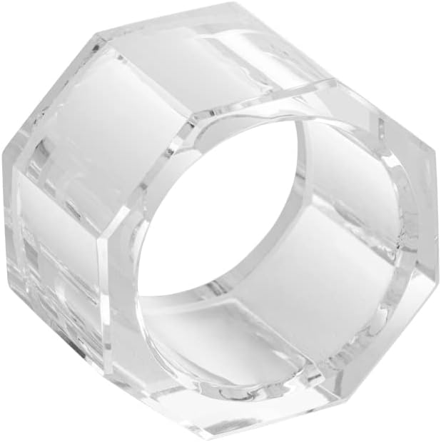 Conjunto 4 Anéis para Guardanapos de Cristal Ópito Roud5cm x 3 cm - Wolff