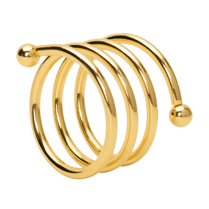 Mimo Style Anel de Guardanapo Espiral França Dourado, Perfeito para Todas as Ocasiões, Feito de Aço Carbono Cromado. Sofisticado, Moderno e Elegante. Para sua Mesa de Jantar, Surpreenda Sua Visita