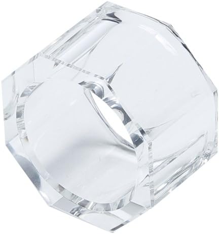 Conjunto 4 Anéis para Guardanapos de Cristal Ópito Roud5cm x 3 cm - Wolff