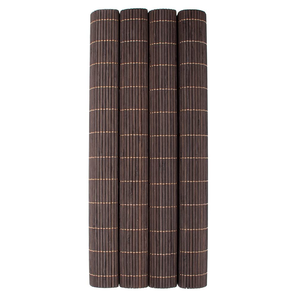 Mimo Style Jogo Americano de Bambu Claro com 4 Unidades 45x30 para Mesa, Cozinha e Sala de Jantar - Moderno Sofisticado Sustentável e Ecológico - Com Resistência Térmica e Evita Manchas