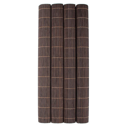 Mimo Style Jogo Americano de Bambu Claro com 4 Unidades 45x30 para Mesa, Cozinha e Sala de Jantar - Moderno Sofisticado Sustentável e Ecológico - Com Resistência Térmica e Evita Manchas