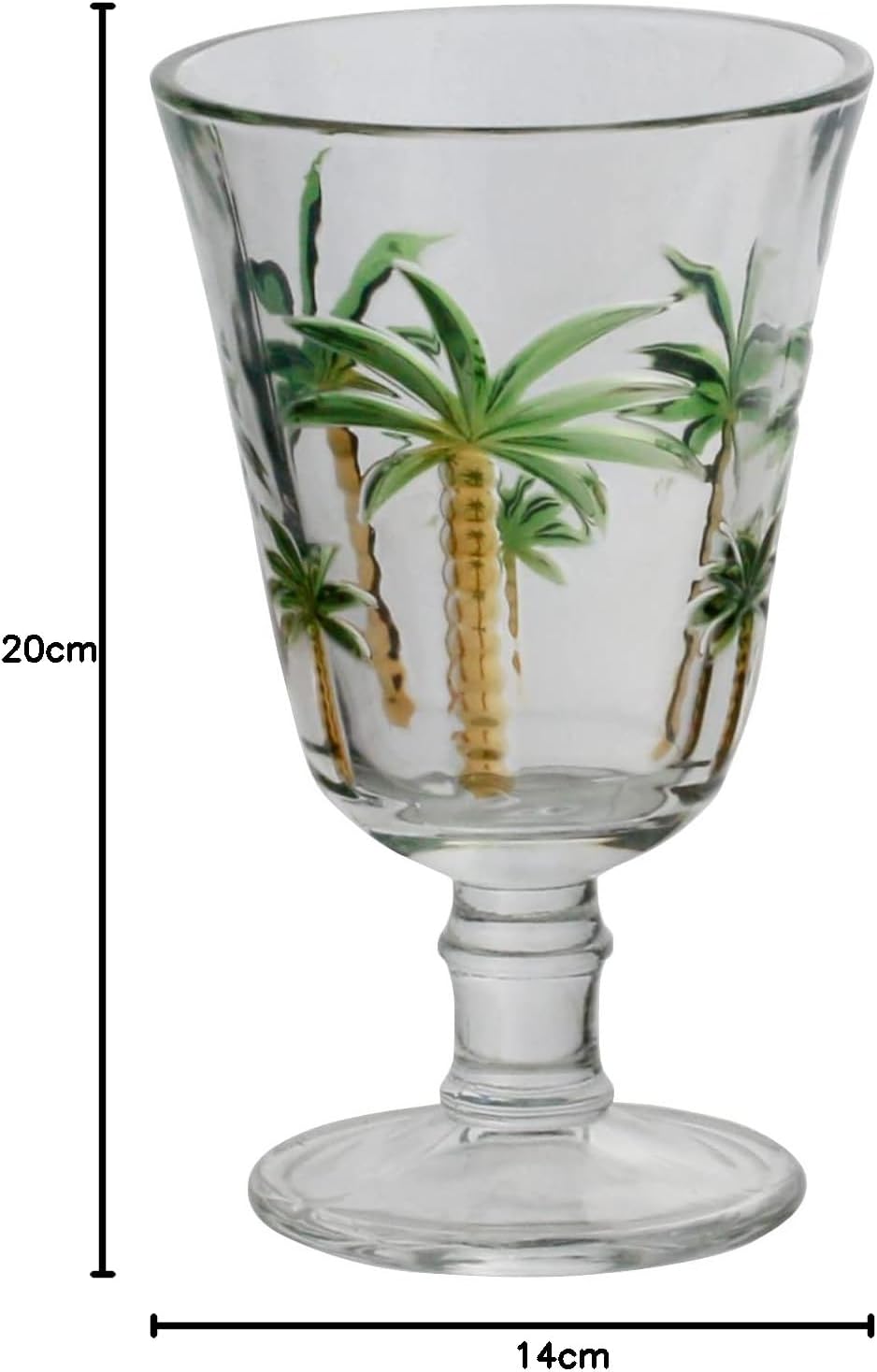 Conjunto Jarra com 6 Taças de Cristal Palm Hand Painting 1,3L/240ml - Lyor