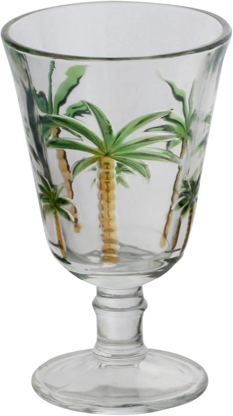 Conjunto Jarra com 6 Taças de Cristal Palm Hand Painting 1,3L/240ml - Lyor