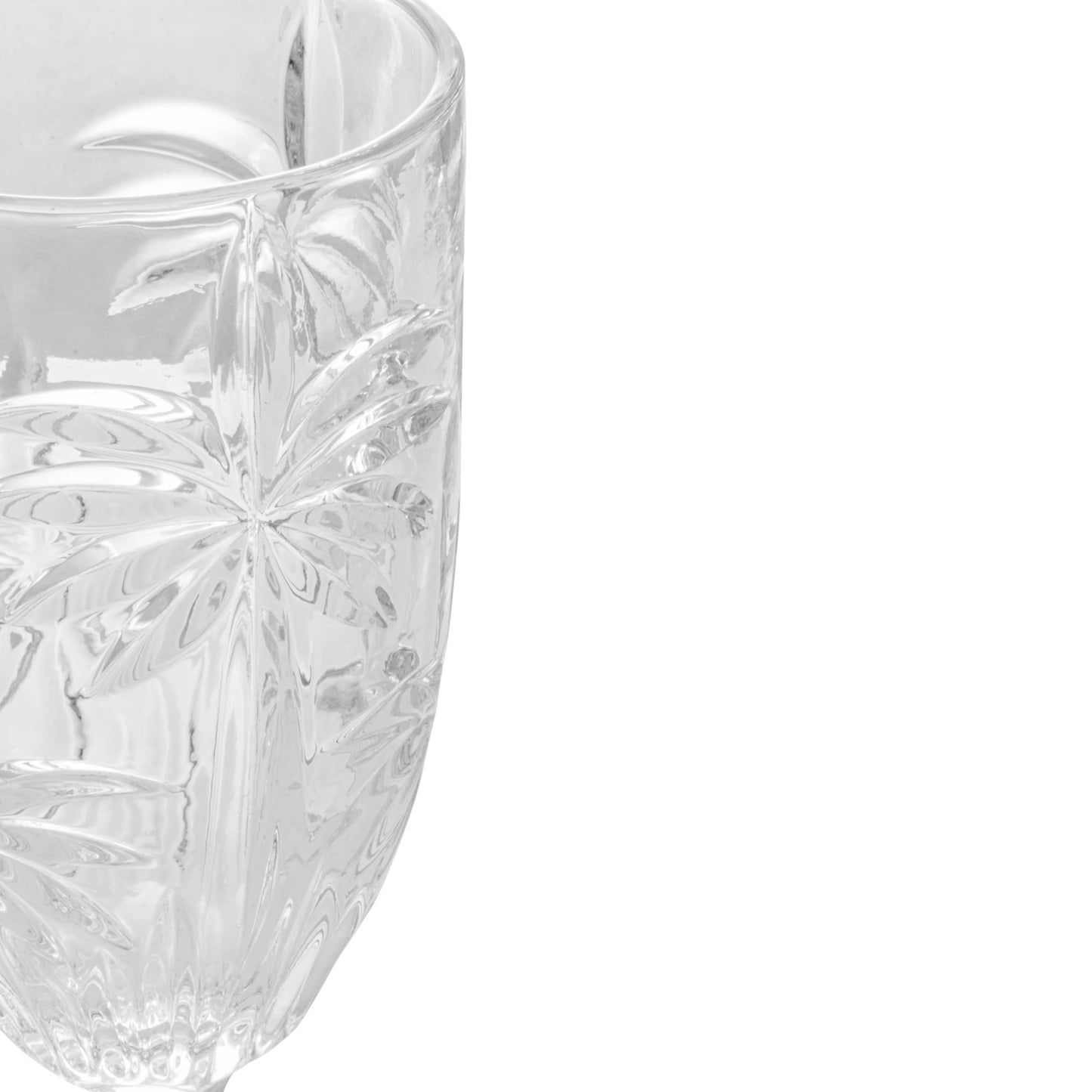 Wolff Palm Tree Conjunto de Taças de Cristal 6 Peças, Multicor (Palmeira Verde Pintura à Mão), 450 ml