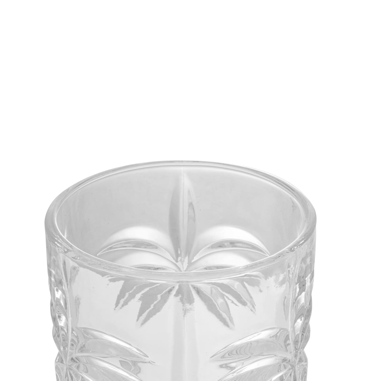 Wolff Palm Tree Conjunto de Taças de Cristal 6 Peças, Multicor (Palmeira Verde Pintura à Mão), 450 ml