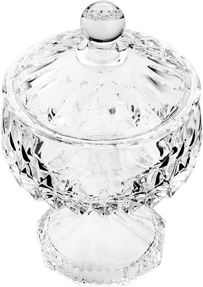 WOLFF Potiche Decorativo de Cristal Com Pé Louise 11cm x 18cm - Enxoval - Decoração - Organização - Bomboniére - Vasos Decorativos