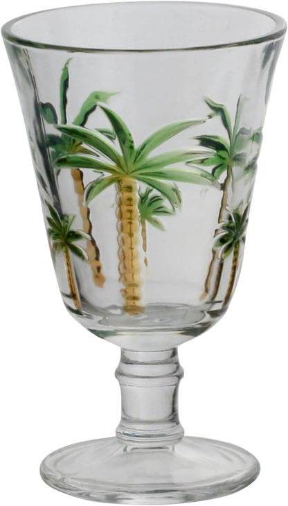 Conjunto Jarra com 6 Taças de Cristal Palm Hand Painting 1,3L/240ml - Lyor