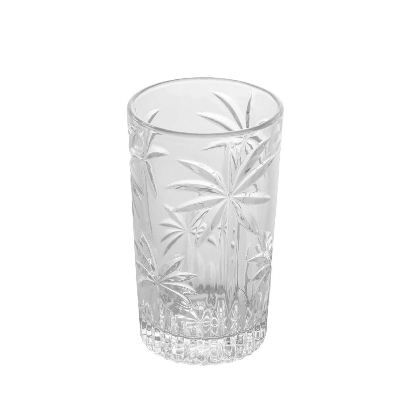 Wolff Palm Tree Conjunto de Copos Altos de Cristal 6 Peças, Multicor (Palmeira Verde Pintura à Mão), 360 ml