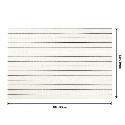 Leetaltree Jogo americano bege conjunto de 4 - tapetes antiderrapantes resistentes ao calor para mesa de jantar, tapetes de mesa de vinil de PVC duráveis laváveis (bege, 4)