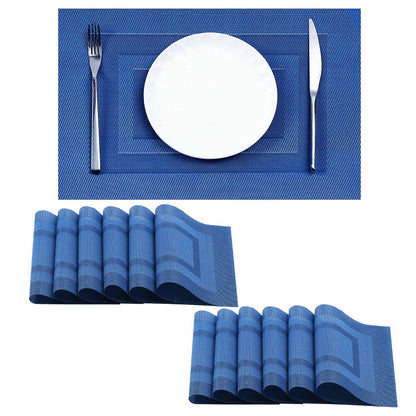 Leetaltree Jogo americano bege conjunto de 4 - tapetes antiderrapantes resistentes ao calor para mesa de jantar, tapetes de mesa de vinil de PVC duráveis laváveis (bege, 4)