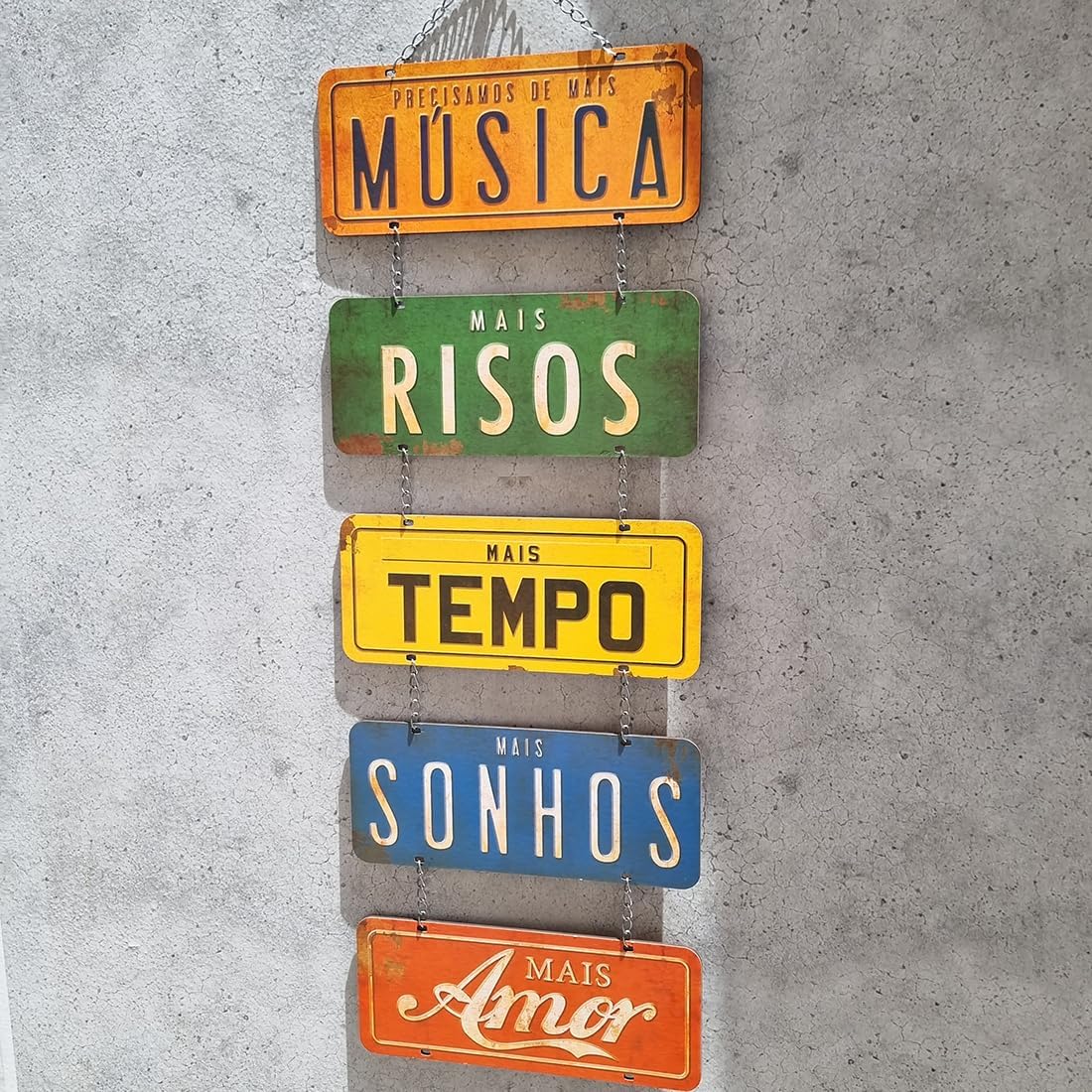 PLACA DECORATIVA EM MDF - FRASE PRECISAMOS DE... 29 x 89 cm