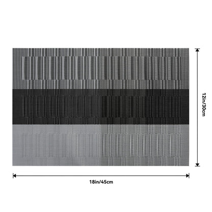 Leetaltree Jogo americano bege conjunto de 4 - tapetes antiderrapantes resistentes ao calor para mesa de jantar, tapetes de mesa de vinil de PVC duráveis laváveis (bege, 4)