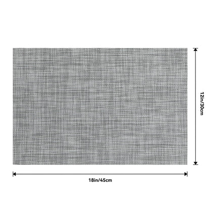 Leetaltree Jogo americano bege conjunto de 4 - tapetes antiderrapantes resistentes ao calor para mesa de jantar, tapetes de mesa de vinil de PVC duráveis laváveis (bege, 4)